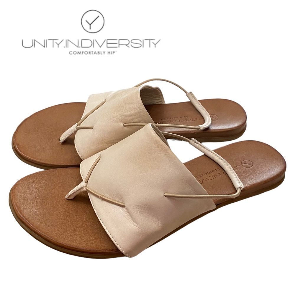 UNITY in DIVERSITY Kira 35 Beige Leather Women's Sandals NEW 37 6.5 7